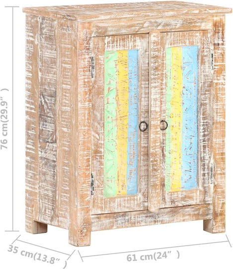 Wooden Buffet Multicolor L61xW35xH76cm
