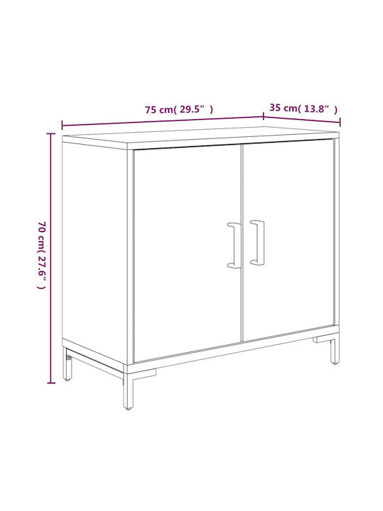 Мебели за съхранение Кафяв 75x35x70см