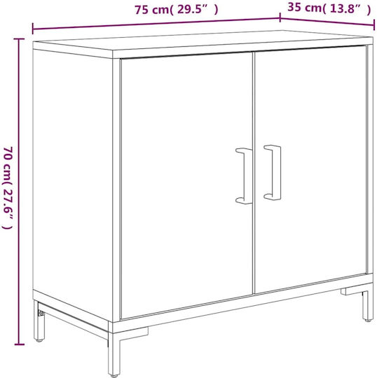 Мебели за съхранение Кафяв 75x35x70см