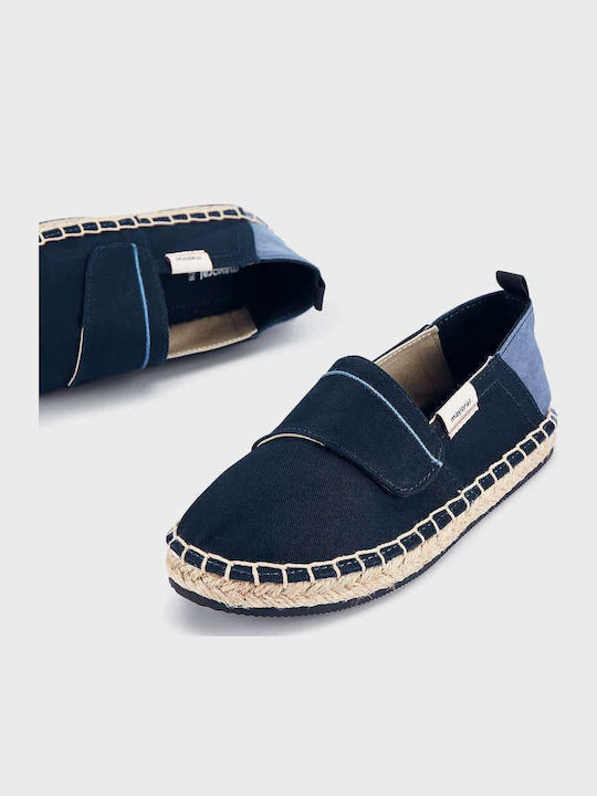 Kids Espradrilles with Hoop & Loop Closure Navy Blue