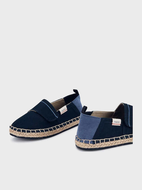 Kids Espradrilles with Hoop & Loop Closure Navy Blue