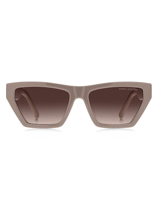 Marc Jacobs Women's Sunglasses with Beige Tartaruga Plastic Frame and Brown Gradient Lens MARC 657/S 10A/HA
