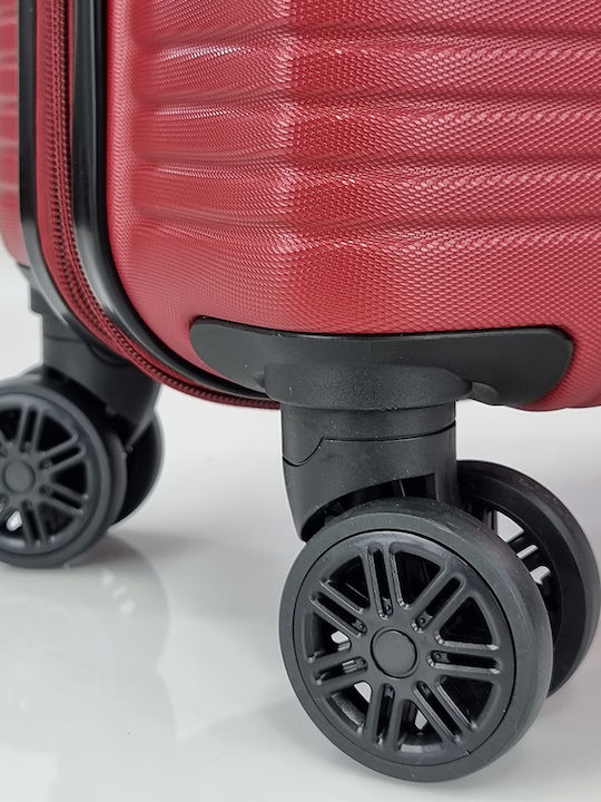 Rain C Reisekoffer Kabine Hart Rote mit 4 Räder Höhe 55cm