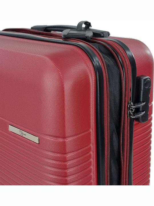 Rain C Reisekoffer Kabine Hart Rote mit 4 Räder Höhe 55cm