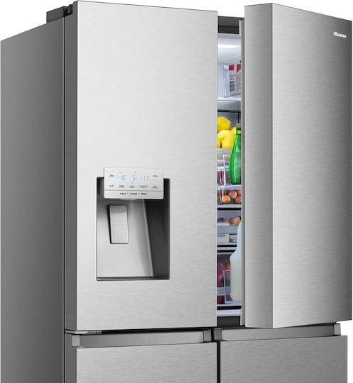 Hisense Ψυγείο Ντουλάπα 584lt Total NoFrost Υ178.5xΠ91.4xΒ72.5εκ. Inox RQ760N4SASE