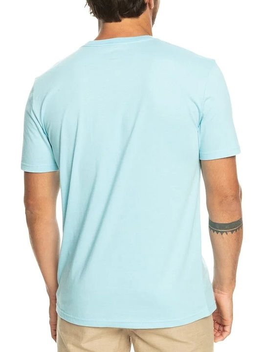 Quiksilver Ανδρικό T-shirt Γαλάζιο με Στάμπα