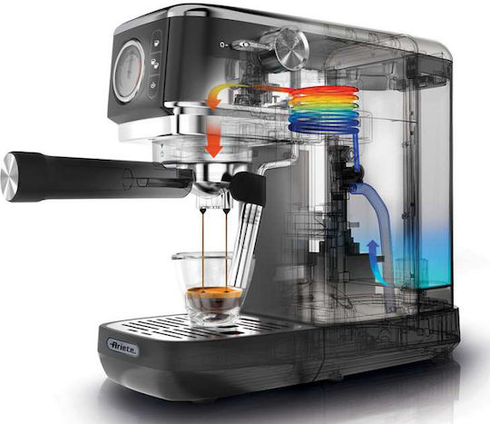 Ariete 1381/12 Μηχανή Espresso 1300W Πίεσης 15bar Μαύρη