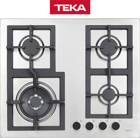 Teka Gas Cooktop Autonomous Inox 60x51εκ. Silver