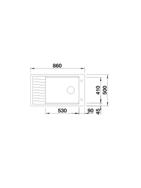 Blanco Elon Xl 8 S PuraDur 527255 Drop-In Spüle aus Verbundgranulat B86xT50cm Volcano Grey