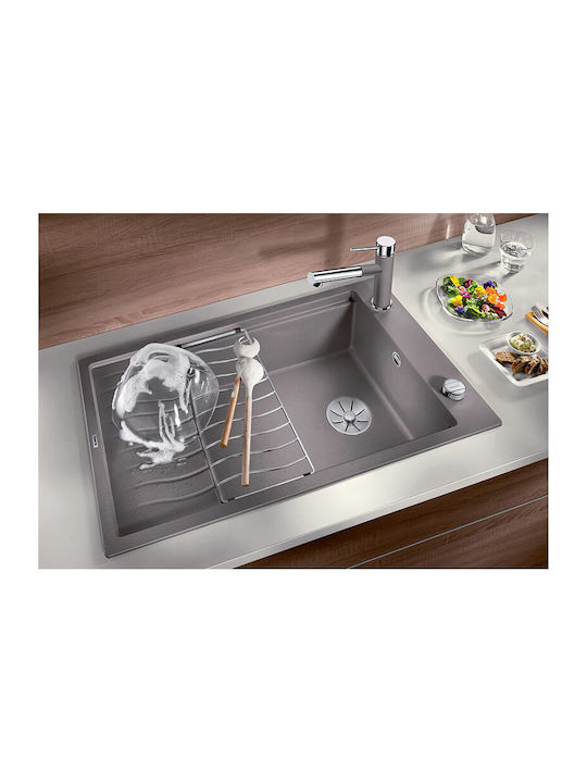 Blanco Elon Xl 8 S PuraDur 527255 Drop-In Spüle aus Verbundgranulat B86xT50cm Volcano Grey