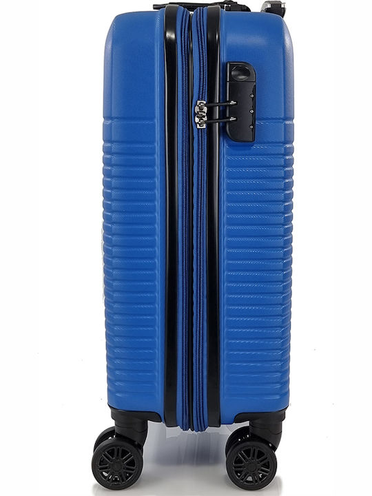 Rain C Cabin Hard Blue Suitcase with 4 Wheels Height 55cm