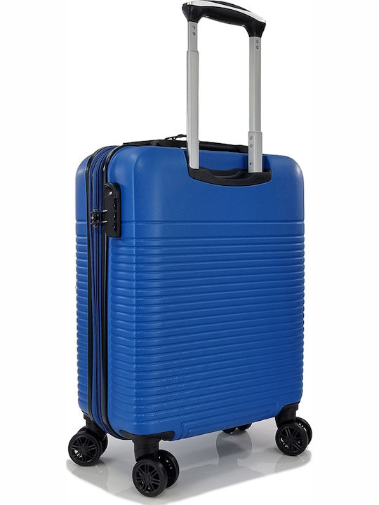 Rain C Cabin Hard Blue Suitcase with 4 Wheels Height 55cm