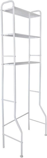 Laundry Rack Stainless Steel Boden Badezimmerregal Metallisch mit 3 Regalböden 68x25x160cm Weiß Weiß Laundry Rack Stainless Steel Boden Badezimmerregal Metallisch mit 3 Regalböden 68x25x160cm Weiß Weiß