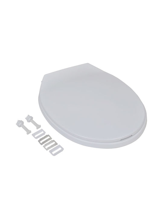 vidaXL Lids Capac WC Închidere lentă Plastic 46x34cm Alb