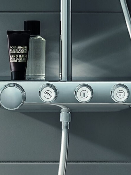 Grohe Euphoria Smartcontrol System 310 Duo Στήλη Ντουζ με Μπαταρία 110.4cm Ασημί