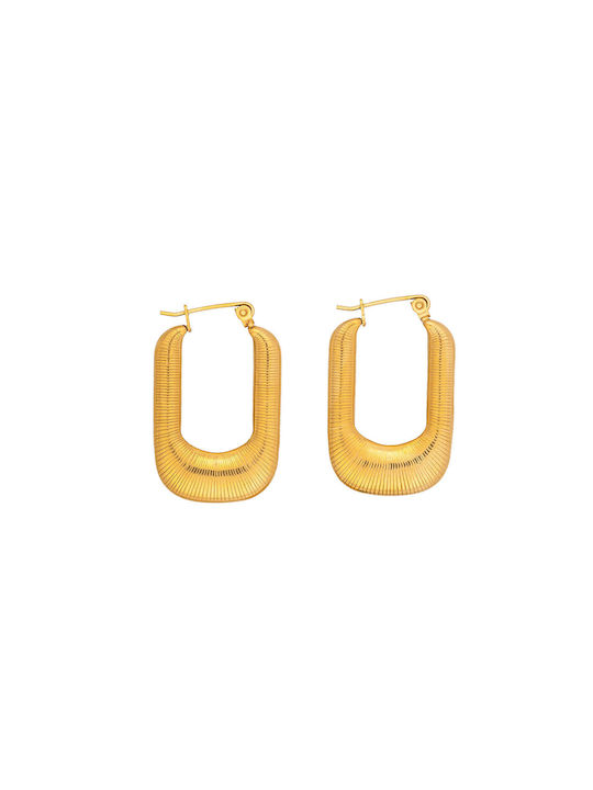 Excite-Fashion Earrings Hoops made of Steel Gold Plated