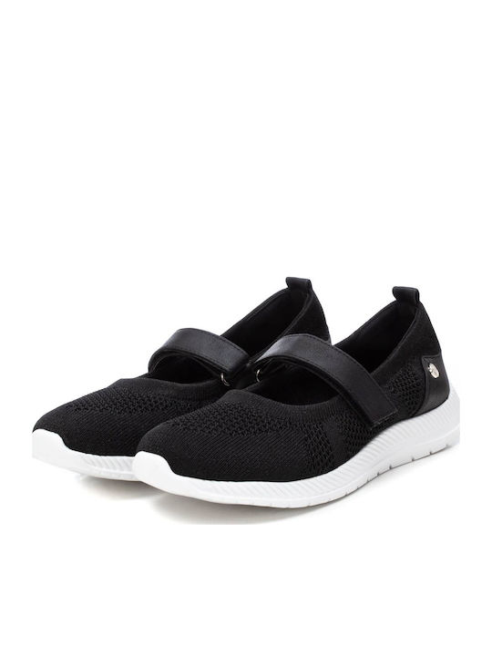 Fabric Ballerinas With strap Black