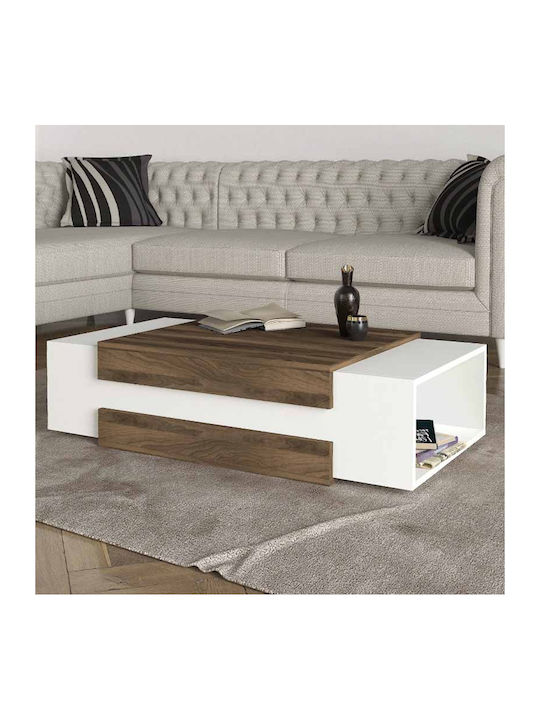 Rechteckiger Zentral Kaffeetisch Nora Holz Braun M110xL60.6xH31cm GP042-0069 1