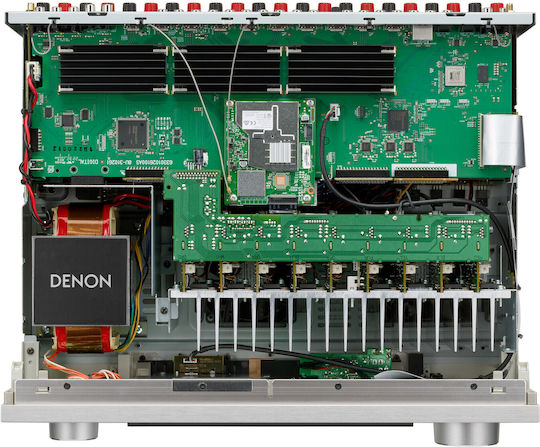 Denon AVC-X4800H Ραδιοενισχυτής Home Cinema 4K/8K 11.2 Καναλιών 125W/8Ω 165W/6Ω με HDR και Dolby Atmos Ασημί