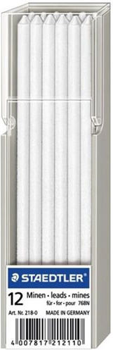Staedtler 12 Συσκευασίες x 12 Μύτες Μολυβιού Mine Lumocolor Λευκές Πάχους 3.15mm