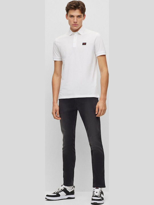 Short Sleeve Polo Blouse White