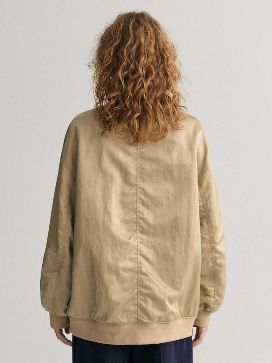 Gant Κοντό Γυναικείο Bomber Jacket Mushroom Khaki