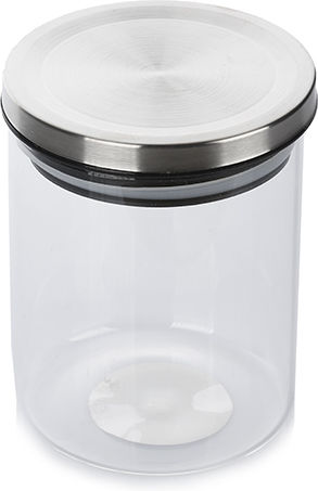 ArteLibre Set 2 Pieces General Use Glass Transparent Jars with Lid 800ml