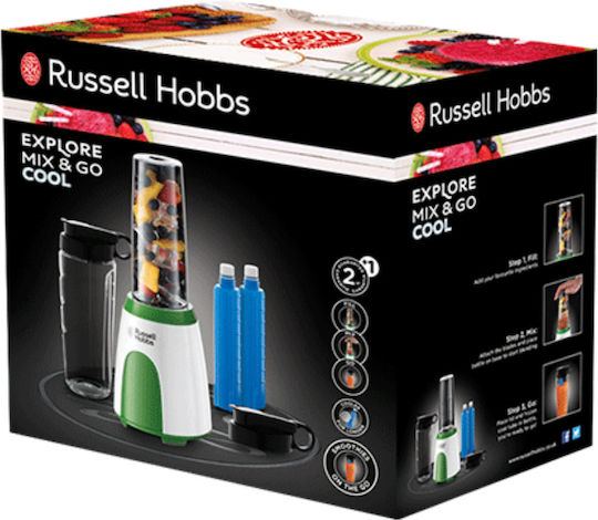 Russell Hobbs Explore Mix &Go Cool Blender with Tritan Jug 600 ml 300W White