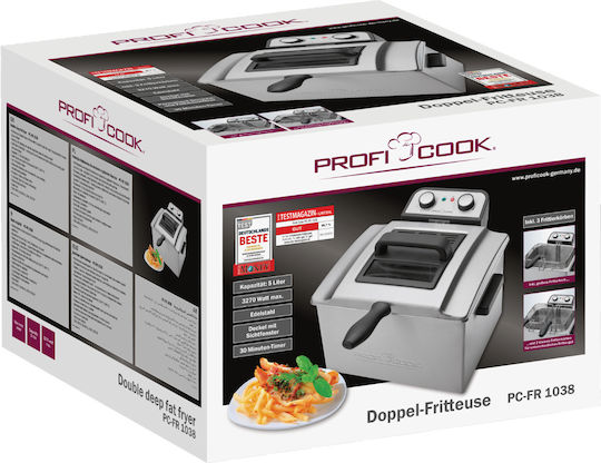 Profi Cook PC-FR 1038 Φριτέζα 5lt Ασημί