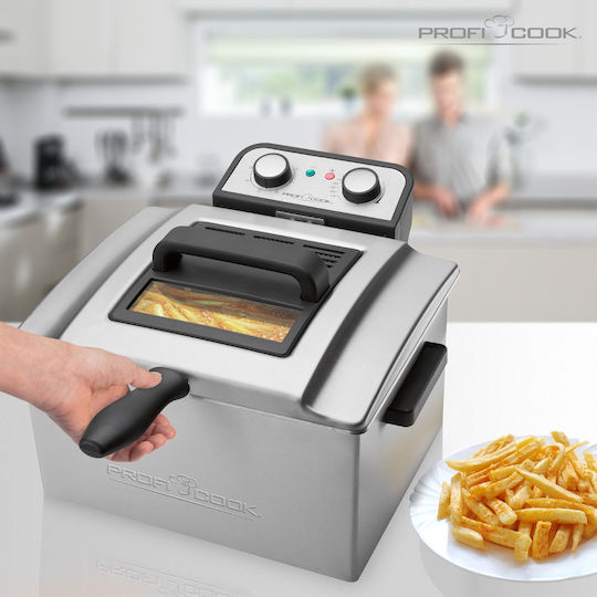 Profi Cook PC-FR 1038 Φριτέζα 5lt Ασημί