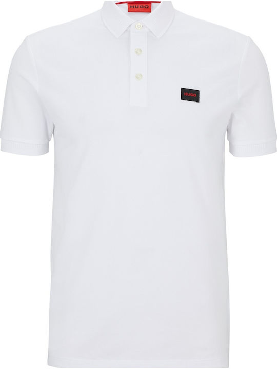 Short Sleeve Polo Blouse White