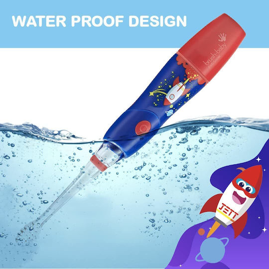 Brush Baby Kidz Sonic Children's Electric Toothbrush for 3+ Years Rocket with Replacement Heads