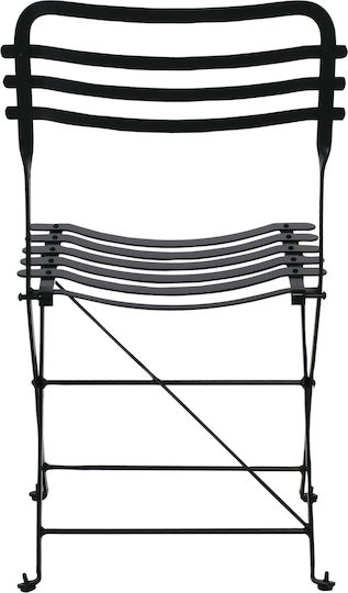 Scaun Zappeion Metalic Negru 2buc 45x56x84cm