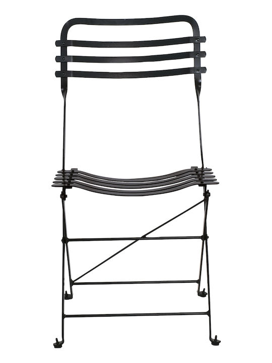 Zappeion Chair Metallic Black Velvet-Black Metal 2pcs 45x56x84cm
