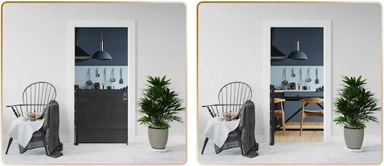 Nukido Pliabil Ușă de siguranță în Culoare Negru 140x92.5cm 1buc