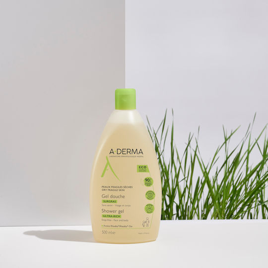 A-Derma Ultra Rich Gel Douche Αφρόλουτρο σε Gel με Βρώμη & Άρωμα Καραμέλα 500ml