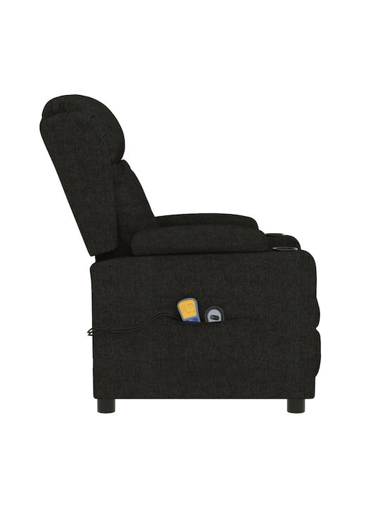 Πολυθρόνα Relax Massage με Υποπόδιο Μαύρη 72.5x96x99.5cm