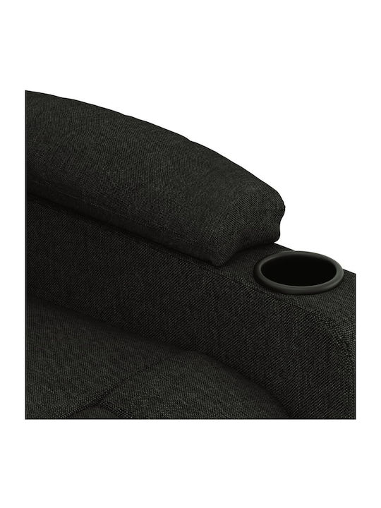 Πολυθρόνα Relax Massage με Υποπόδιο Μαύρη 72.5x96x99.5cm