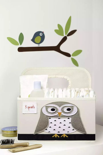 3 Sprouts Бебешко Кошче За Козметика Owl Лилаво