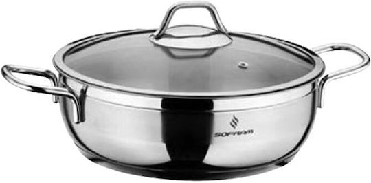 Sofram Soft Shallow Stainless Steel Pot 6.5lt / 30cm Sofram Soft Shallow Stainless Steel Pot 6.5lt / 30cm