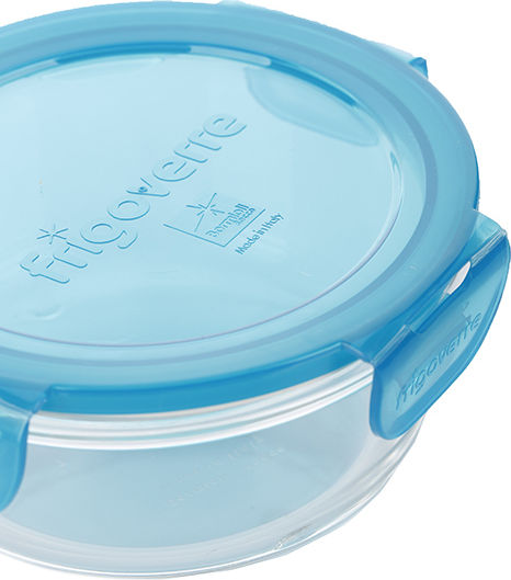 Bormioli Rocco Microwave Glass Lunch Box Frigoverre Evolution Blue 500ml