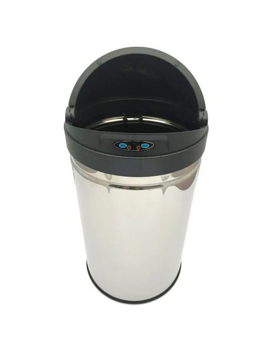 Ecosales Bubble Puma Waste Bin Made of Inox Silver 42L