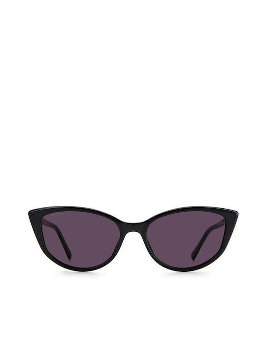 Jimmy Choo De damă Ochelari de soare cu Negru Cadru și Violet Lentilă Nadia/S 807/UR