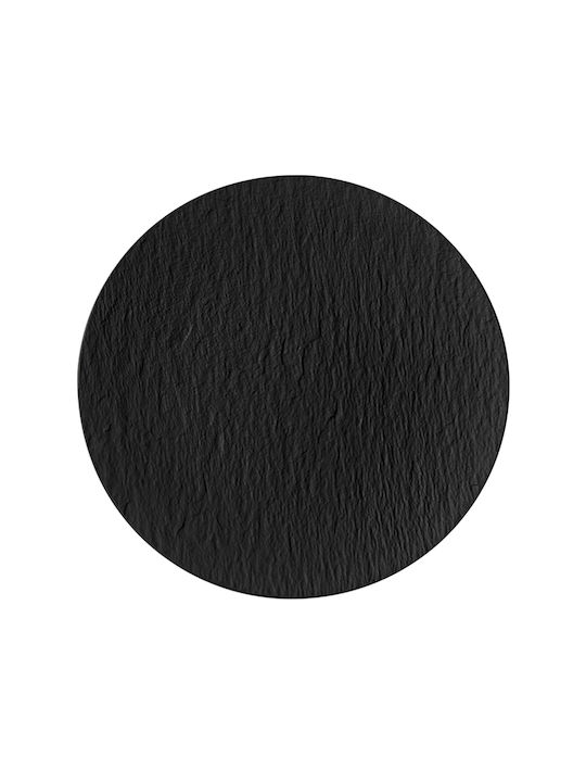 Villeroy & Boch The Rock Plate Shallow made of Porcelain Black with Diameter 29cm