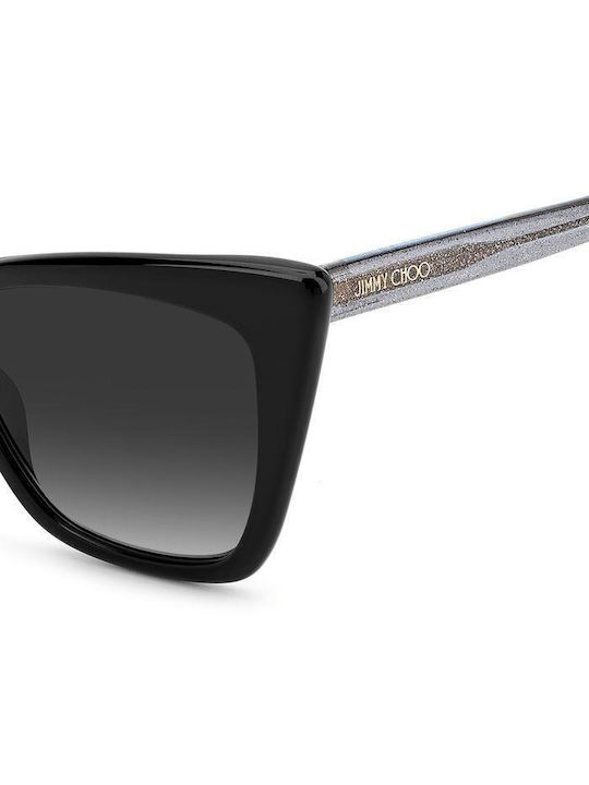 Jimmy Choo Γυναικεία Γυαλιά Ηλίου με Μαύρο Κοκκάλινο Σκελετό και Μαύρο Ντεγκραντέ Φακό