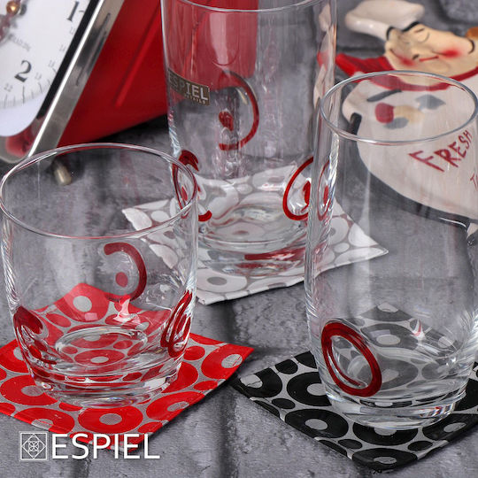 Espiel Suporturi pentru pahare Tesatura Gri 10x10cm 4buc