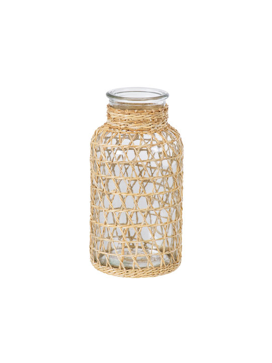 GloboStar Decorative Vase Mandy Transparent 8.5x8.5x17.5cm