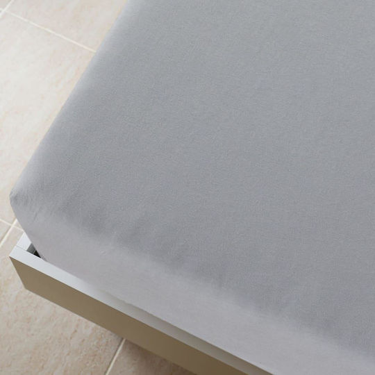 vidaXL Bettlaken für Einzelbett mit Gummiband 100x200cm. Gray