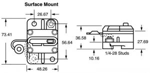 Osculati Waterproof Boat Thermal Fuse 60A Waterproof Circuit Breaker with Thermal Safety