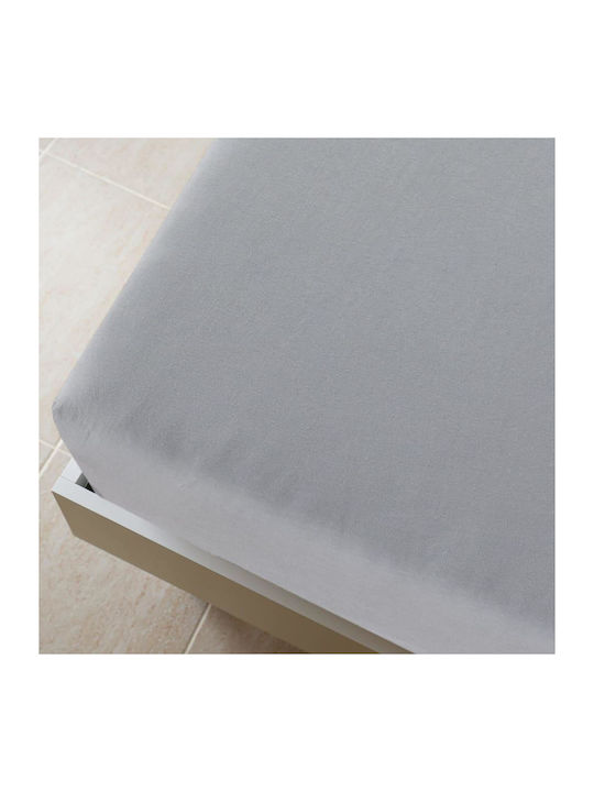 vidaXL Sheet for Single Bed with Elastic 90x200cm. Gray
